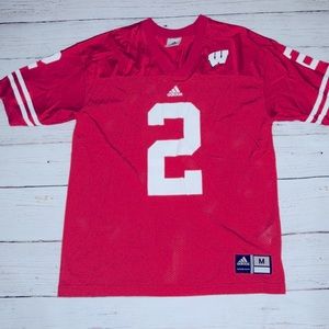 WISCONSIN BADGERS Adidas #2 Football JERSEY Vtg